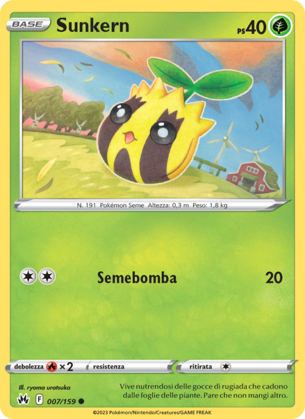 Sunkern 007/230 — Crown Zenith (Italian Pokémon TCG card)