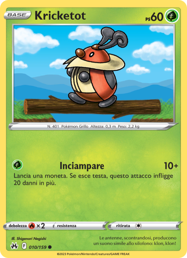 Kricketot 010/230 — Crown Zenith (Italian Pokémon TCG card)