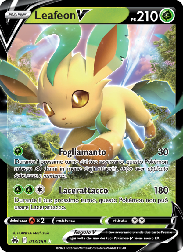 Leafeon V 013/230 — Crown Zenith (Italian Pokémon TCG card)