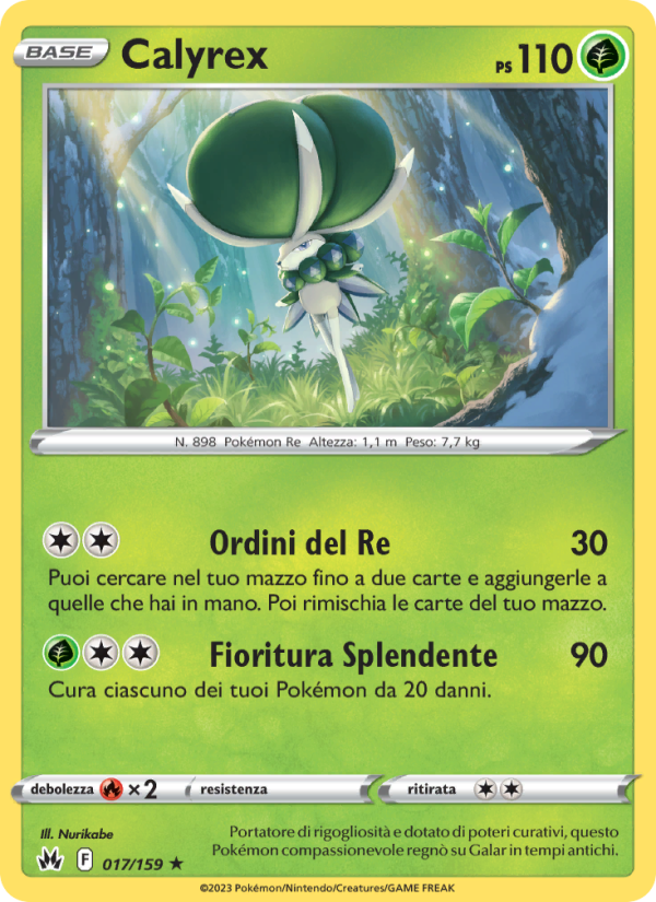 Calyrex 017/230 — Crown Zenith (Italian Pokémon TCG card)