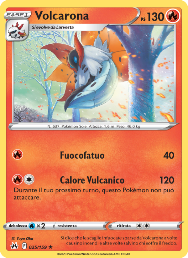 Volcarona 025/230 — Crown Zenith (Italian Pokémon TCG card)