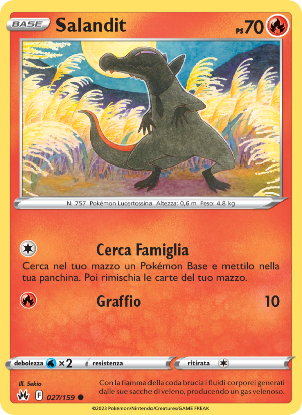Salandit 027/230 — Crown Zenith (Italian Pokémon TCG card)