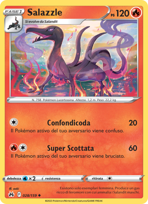 Salazzle 028/230 — Crown Zenith (Italian Pokémon TCG card)