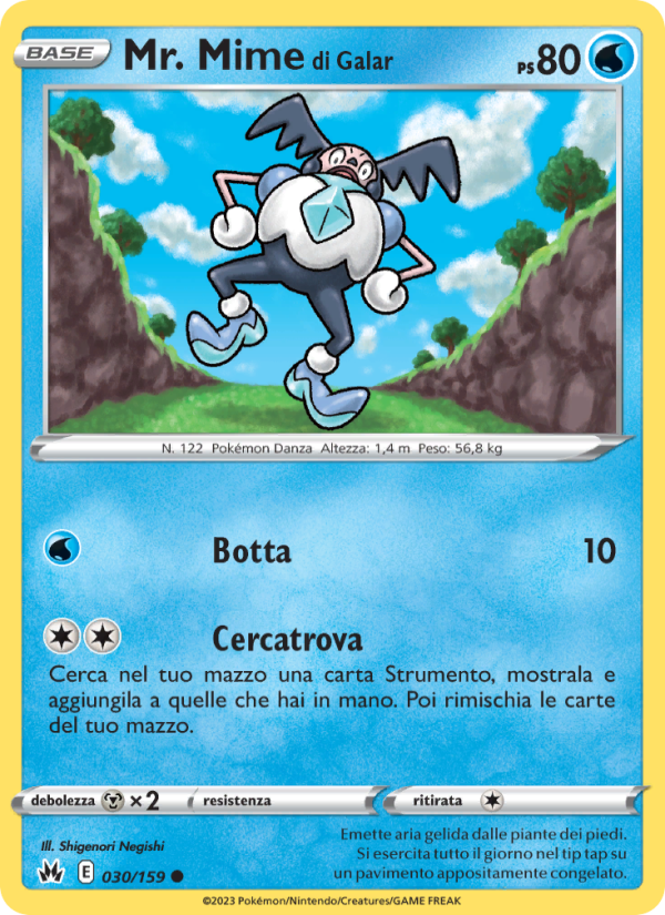 Mr. Mime di Galar 030/230 — Crown Zenith (Italian Pokémon TCG card)