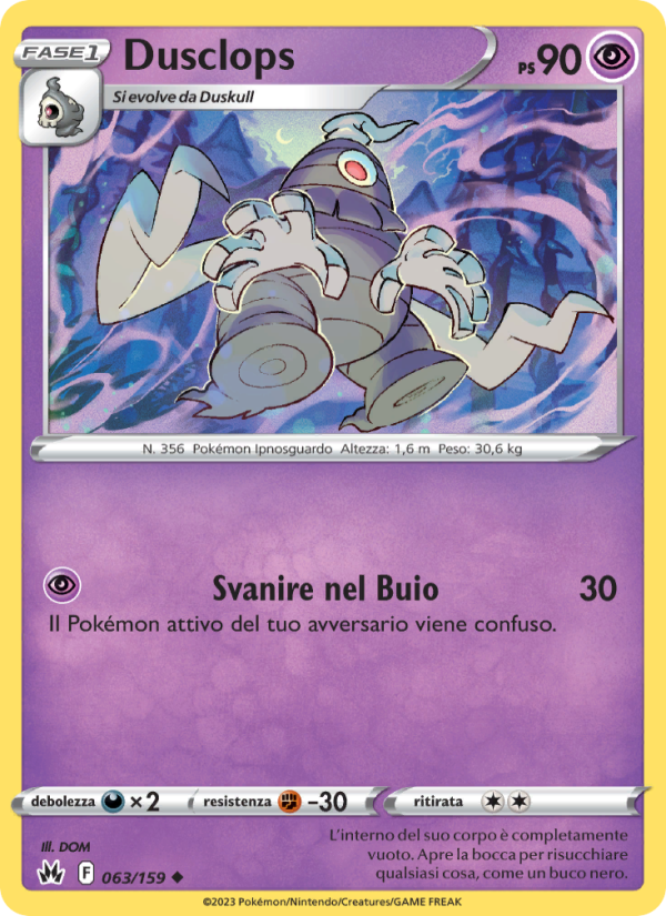 Dusclops 063/230 — Crown Zenith (Italian Pokémon TCG card)