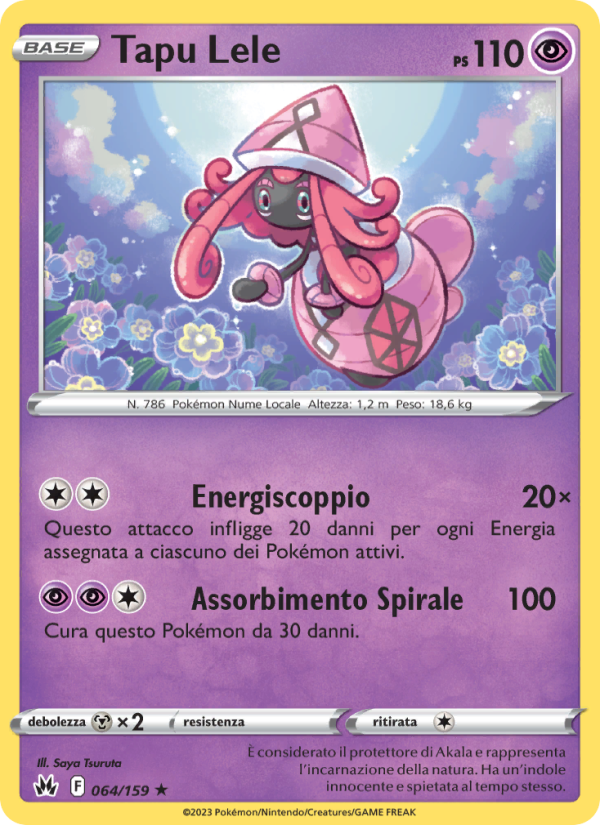 Tapu Lele 064/230 — Crown Zenith (Italian Pokémon TCG card)