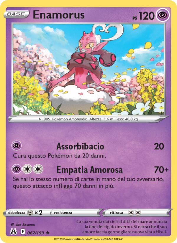 Enamorus 067/230 — Crown Zenith (Italian Pokémon TCG card)