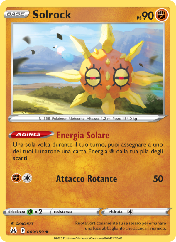 Solrock 069/230 — Crown Zenith (Italian Pokémon TCG card)