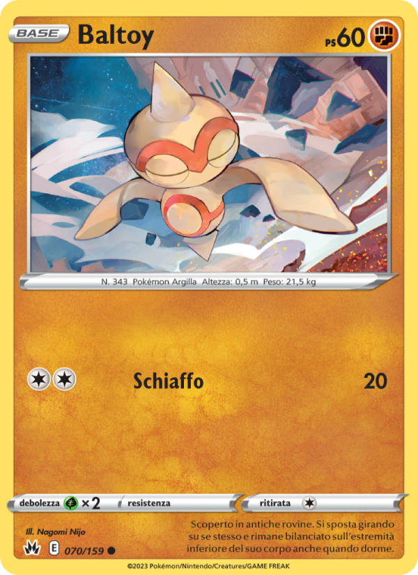 Baltoy 070/230 — Crown Zenith (Italian Pokémon TCG card)