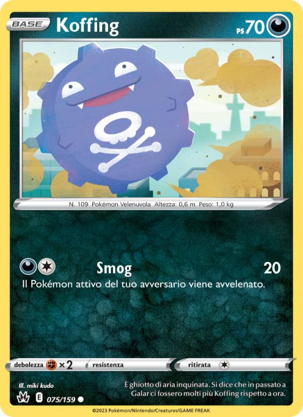 Koffing 075/230 — Crown Zenith (Italian Pokémon TCG card)
