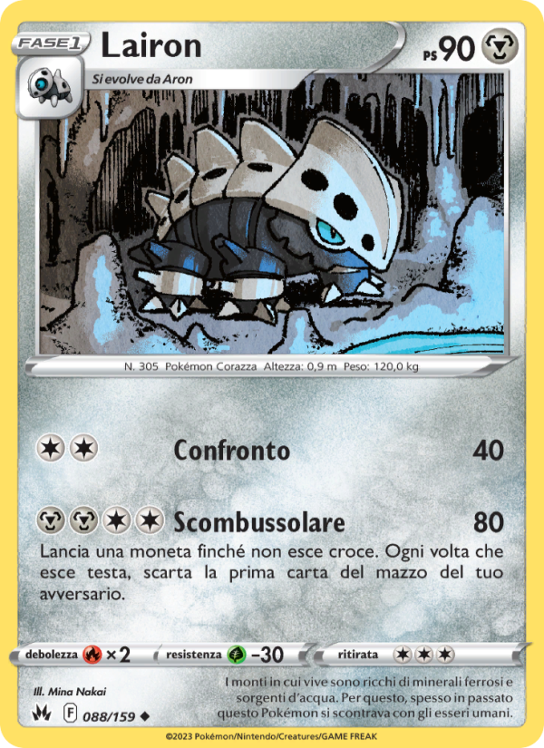 Lairon 088/230 — Crown Zenith (Italian Pokémon TCG card)
