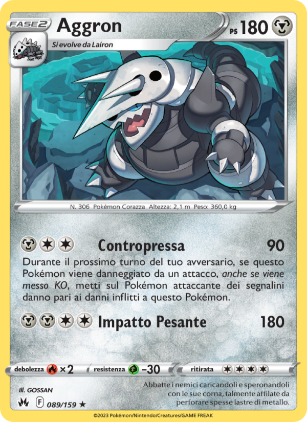 Aggron 089/230 — Crown Zenith (Italian Pokémon TCG card)