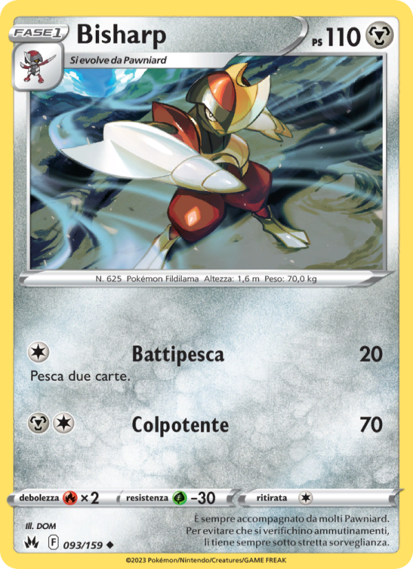 Bisharp 093/230 — Crown Zenith (Italian Pokémon TCG card)