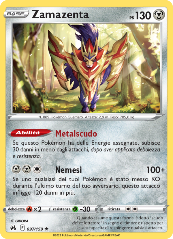 Zamazenta 097/230 — Crown Zenith (Italian Pokémon TCG card)