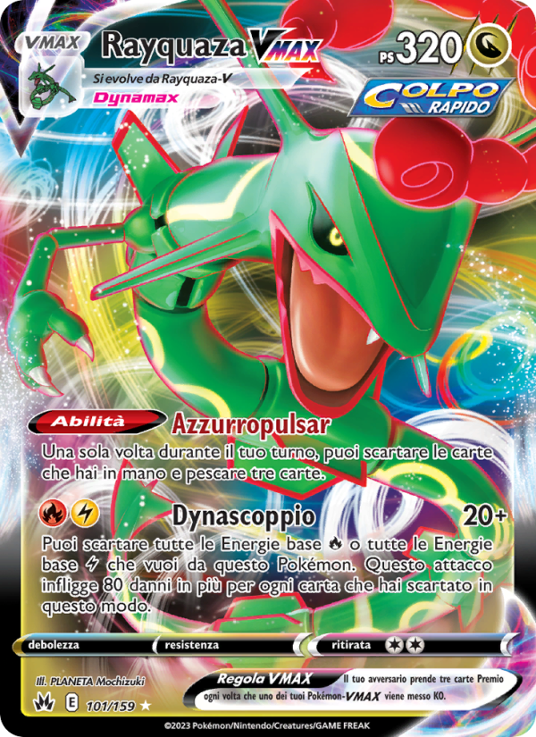 Rayquaza VMAX 101/230 — Crown Zenith (Italian Pokémon TCG card)