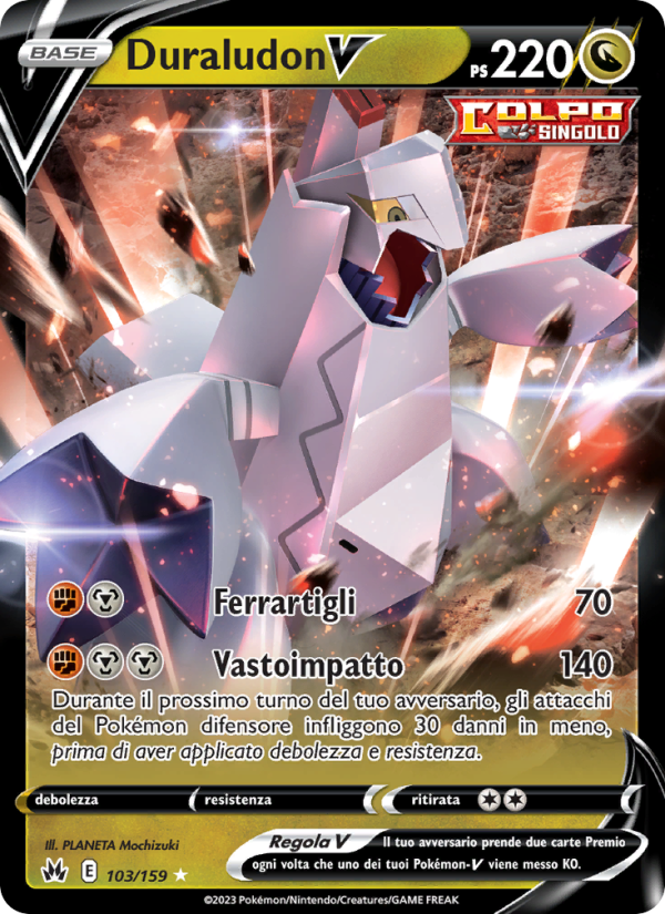 Duraludon V 103/230 — Crown Zenith (Italian Pokémon TCG card)