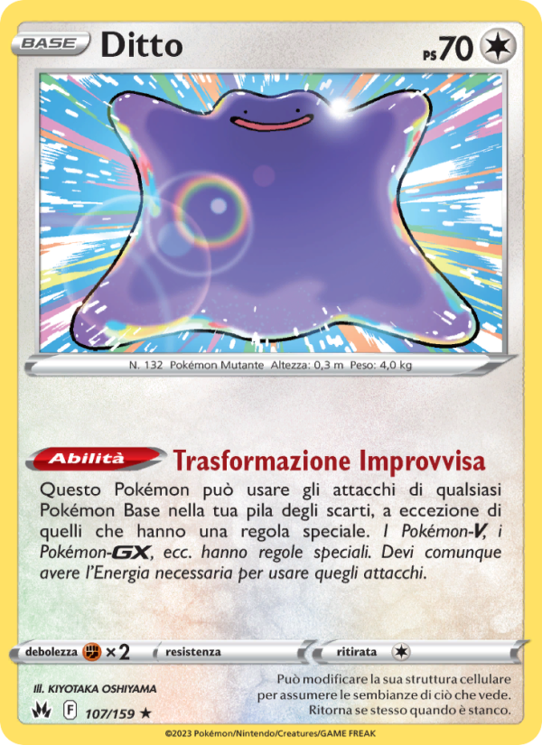 Ditto 107/230 — Crown Zenith (Italian Pokémon TCG card)