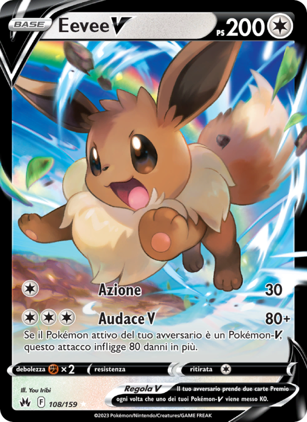 Eevee V 108/230 — Crown Zenith (Italian Pokémon TCG card)