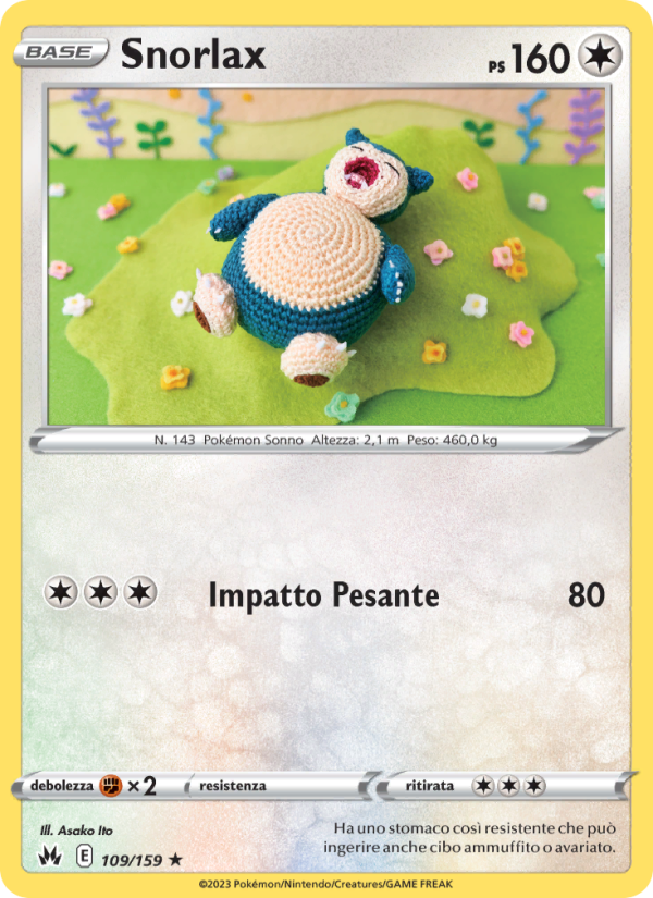 Snorlax 109/230 — Crown Zenith (Italian Pokémon TCG card)
