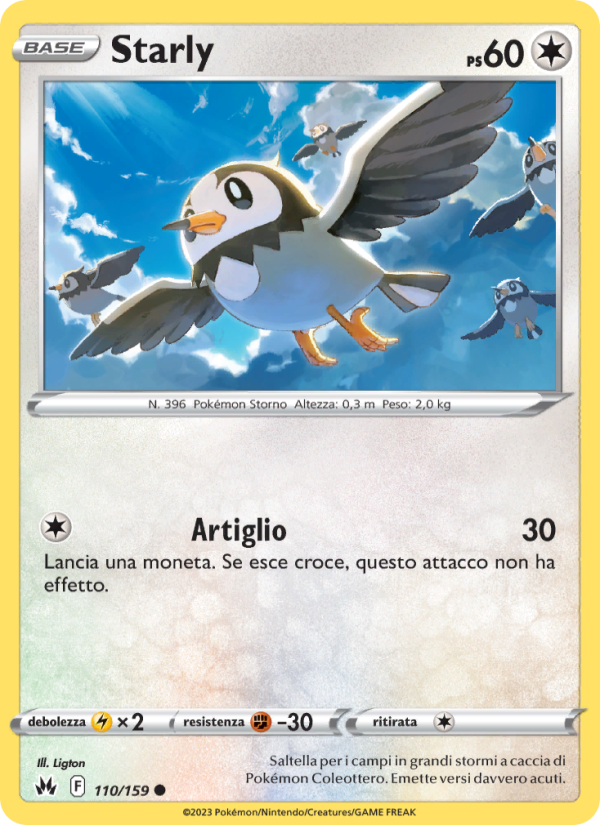 Starly 110/230 — Crown Zenith (Italian Pokémon TCG card)
