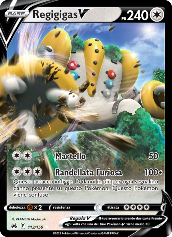 Regigigas V 113/230 — Crown Zenith (Italian Pokémon TCG card)