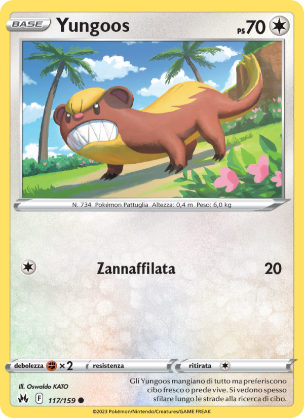 Yungoos 117/230 — Crown Zenith (Italian Pokémon TCG card)