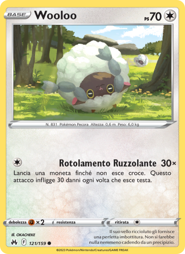 Wooloo 121/230 — Crown Zenith (Italian Pokémon TCG card)