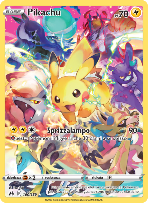 Pikachu 160/230 — Crown Zenith (Italian Pokémon TCG card)