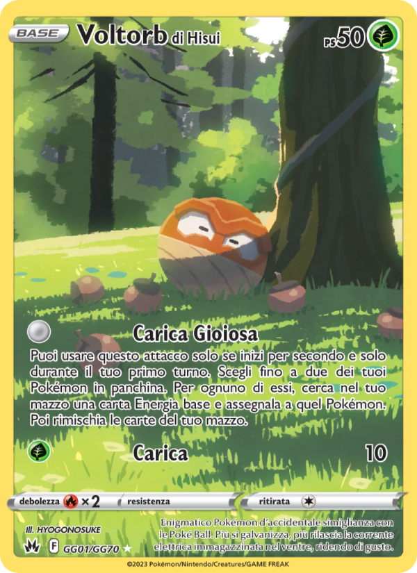Voltorb di Hisui GG01 — Crown Zenith (Italian Pokémon TCG card)