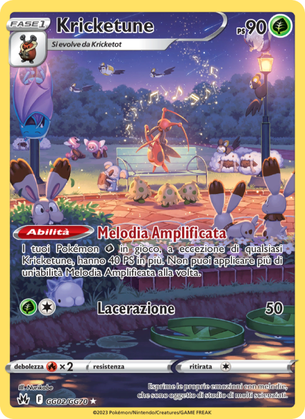 Kricketune GG02 — Crown Zenith (Italian Pokémon TCG card)