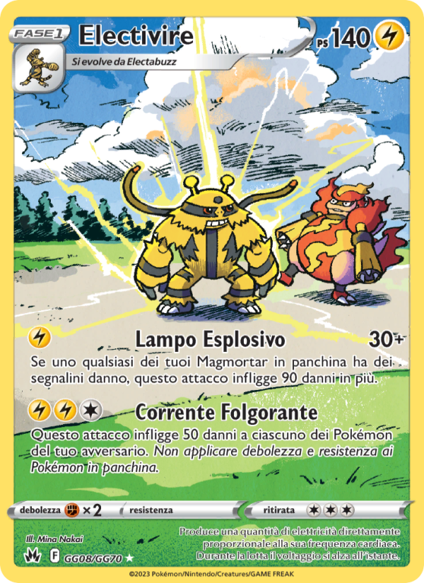 Electivire GG08 — Crown Zenith (Italian Pokémon TCG card)