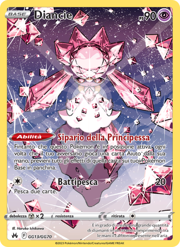 Diancie GG13 — Crown Zenith (Italian Pokémon TCG card)