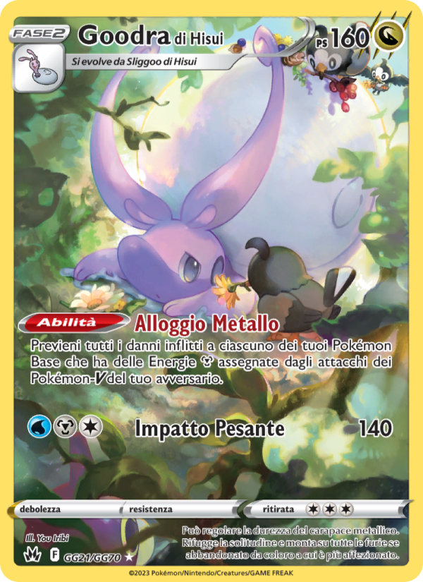 Goodra di Hisui GG21 — Crown Zenith (Italian Pokémon TCG card)