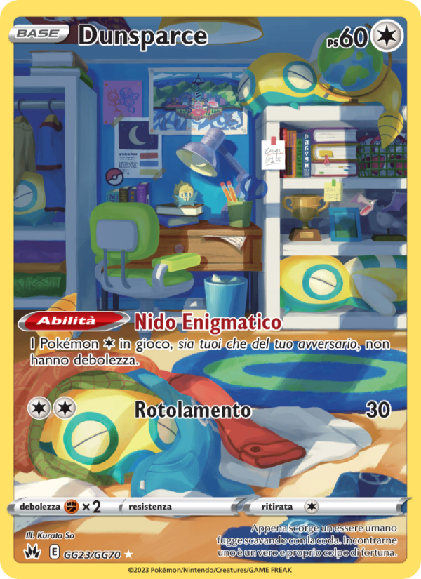 Dunsparce GG23 — Crown Zenith (Italian Pokémon TCG card)
