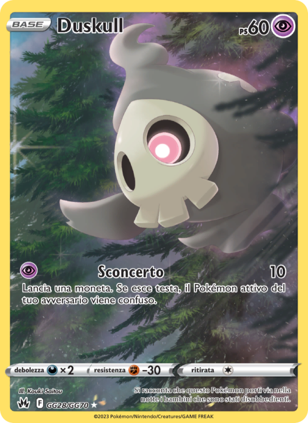 Duskull GG28 — Crown Zenith (Italian Pokémon TCG card)