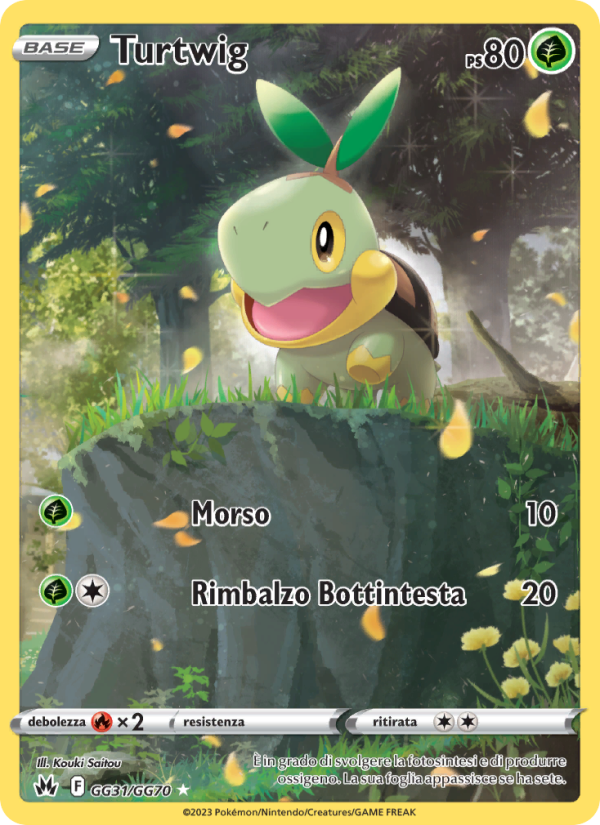 Turtwig GG31 — Crown Zenith (Italian Pokémon TCG card)