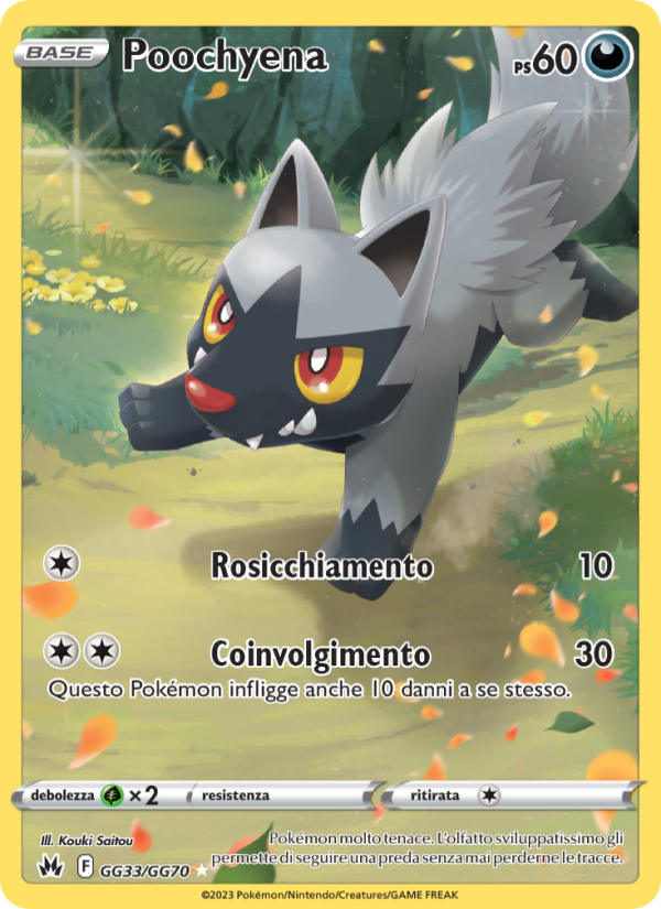 Poochyena GG33 — Crown Zenith (Italian Pokémon TCG card)
