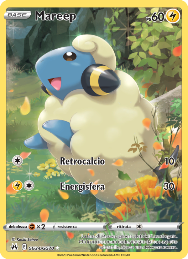Mareep GG34 — Crown Zenith (Italian Pokémon TCG card)