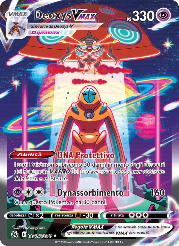 Deoxys VMAX GG45 — Crown Zenith (Italian Pokémon TCG card)