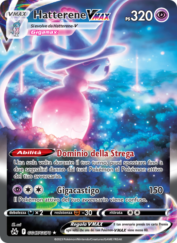 Hatterene VMAX GG47 — Crown Zenith (Italian Pokémon TCG card)