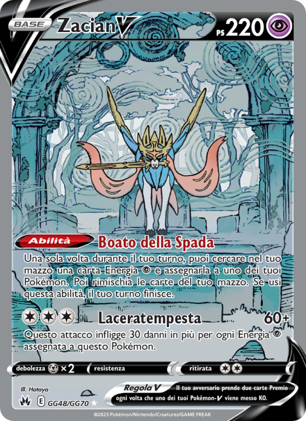 Zacian V GG48 — Crown Zenith (Italian Pokémon TCG card)
