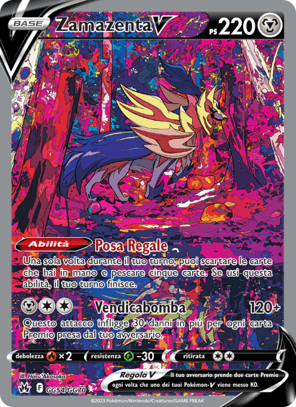 Zamazenta V GG54 — Crown Zenith (Italian Pokémon TCG card)