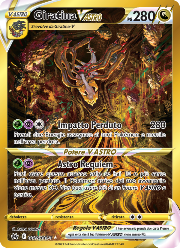 Giratina V ASTRO GG69 — Crown Zenith (Italian Pokémon TCG card)