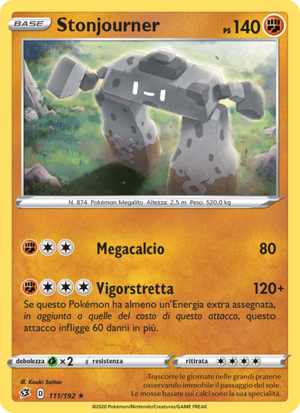 Stonjourner 111/209 — Rebel Clash (Italian Pokémon TCG card)
