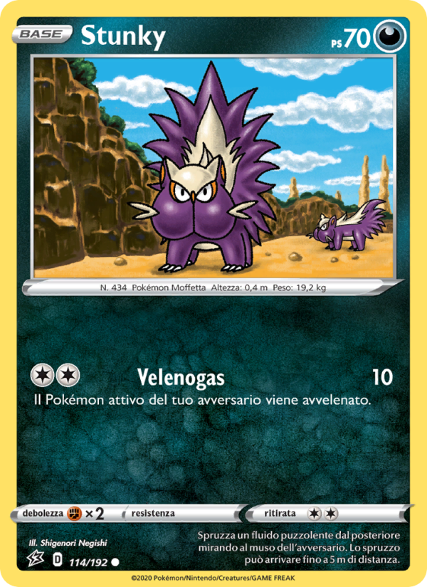 Stunky 114/209 — Rebel Clash (Italian Pokémon TCG card)