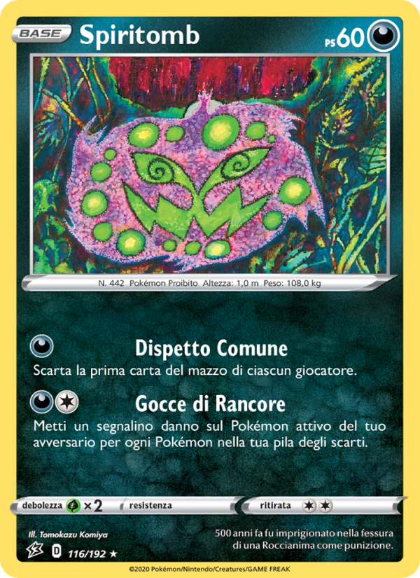 Spiritomb 116/209 — Rebel Clash (Italian Pokémon TCG card)
