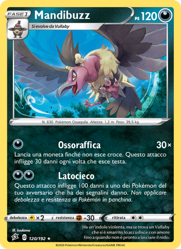 Mandibuzz 120/209 — Rebel Clash (Italian Pokémon TCG card)