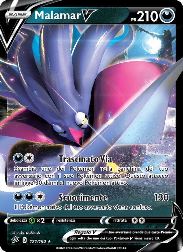 Malamar V 121/209 — Rebel Clash (Italian Pokémon TCG card)