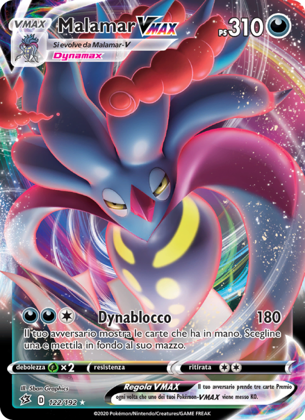 Malamar VMAX 122/209 — Rebel Clash (Italian Pokémon TCG card)