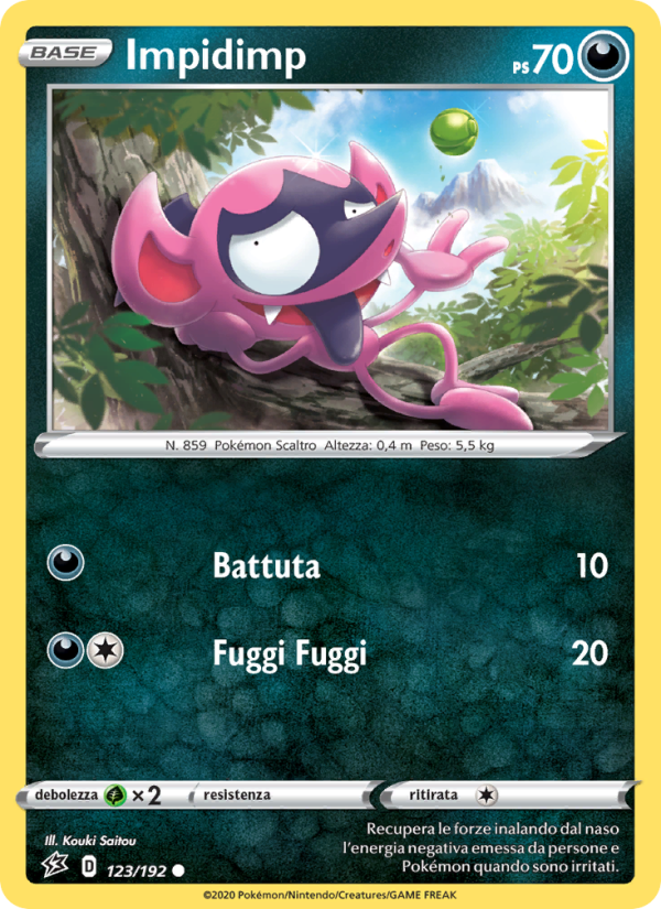 Impidimp 123/209 — Rebel Clash (Italian Pokémon TCG card)